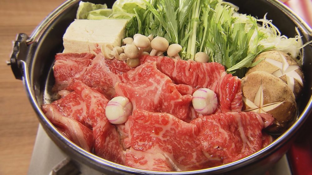 八戸毬姫牛のすき焼き