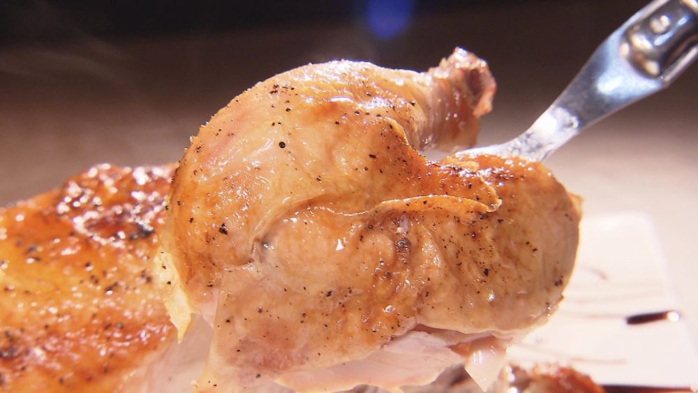 丁寧にローストされて