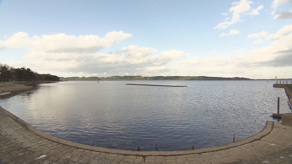 小川原湖を眺めながら