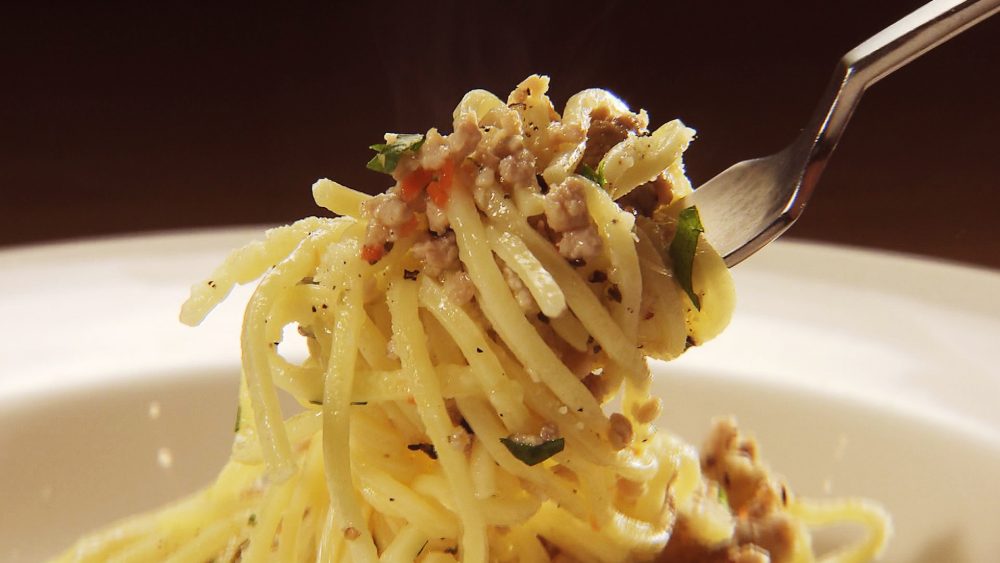 自家製の生パスタ