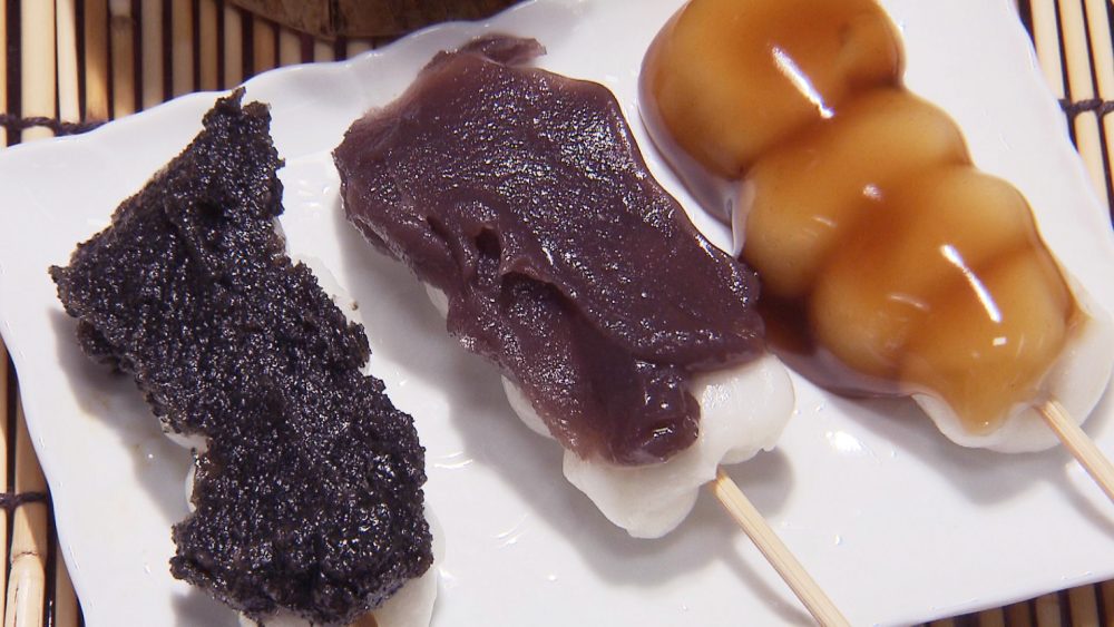 ３種類の串だんご