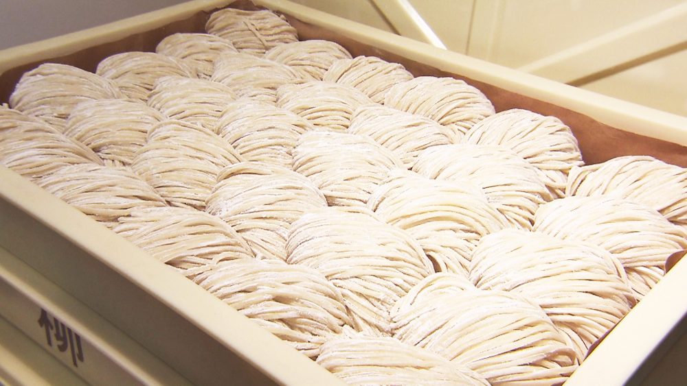 麺は自家栽培した小麦で