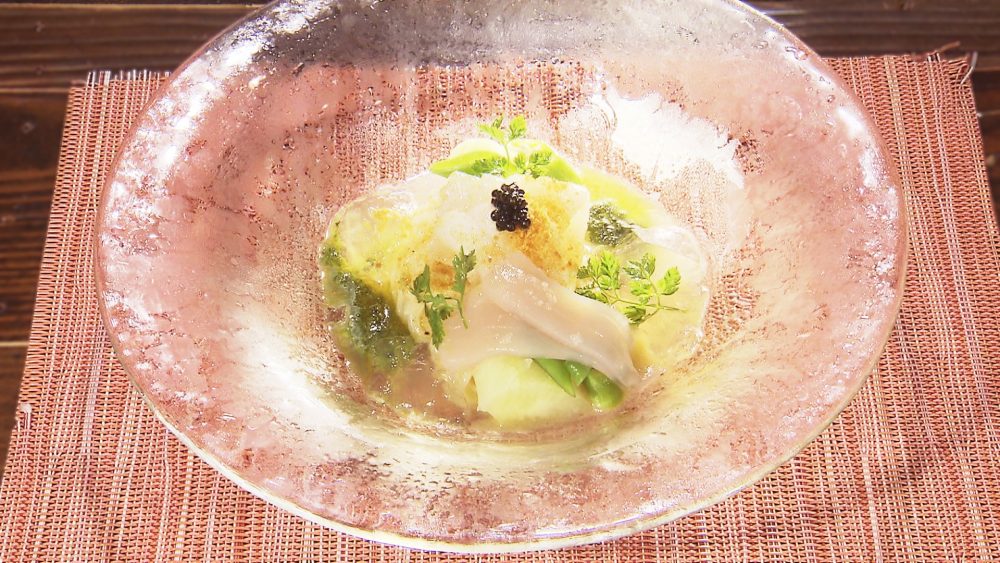 八戸産真イカの冷製パスタ