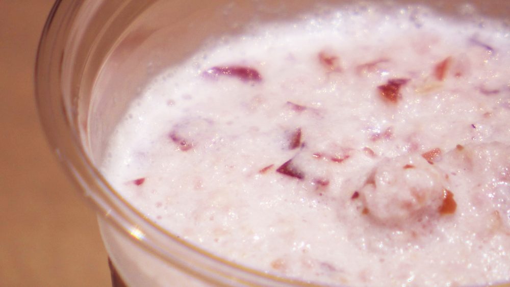 コンポートした姫りんご×生クリーム