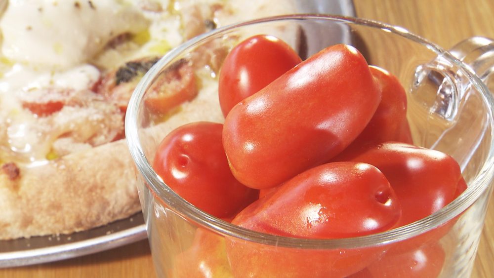 県産トマト「サンマツツァーノ」使用