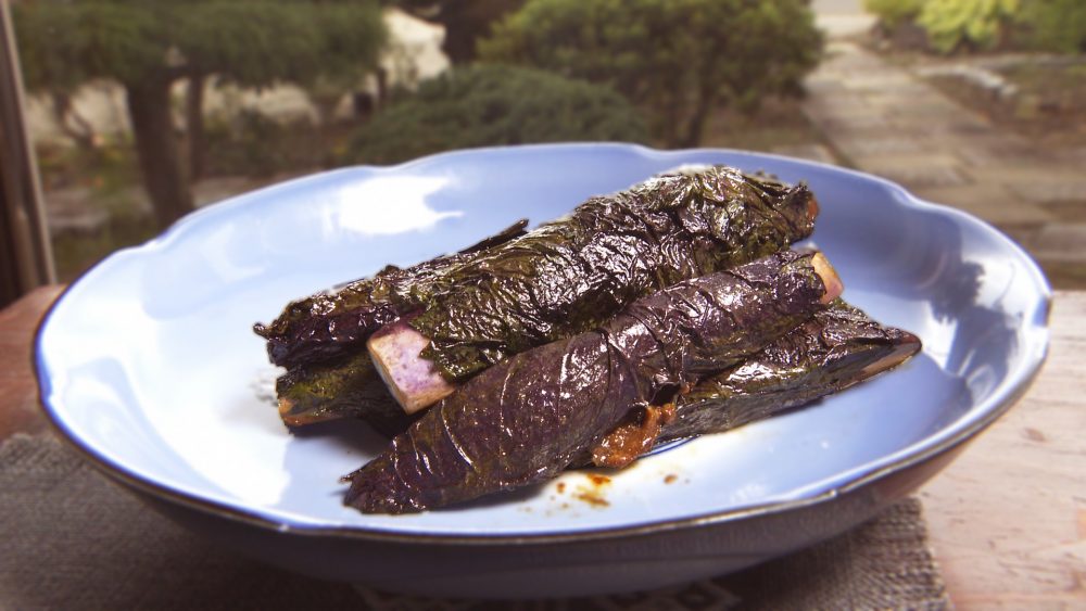 なすの紫蘇巻き