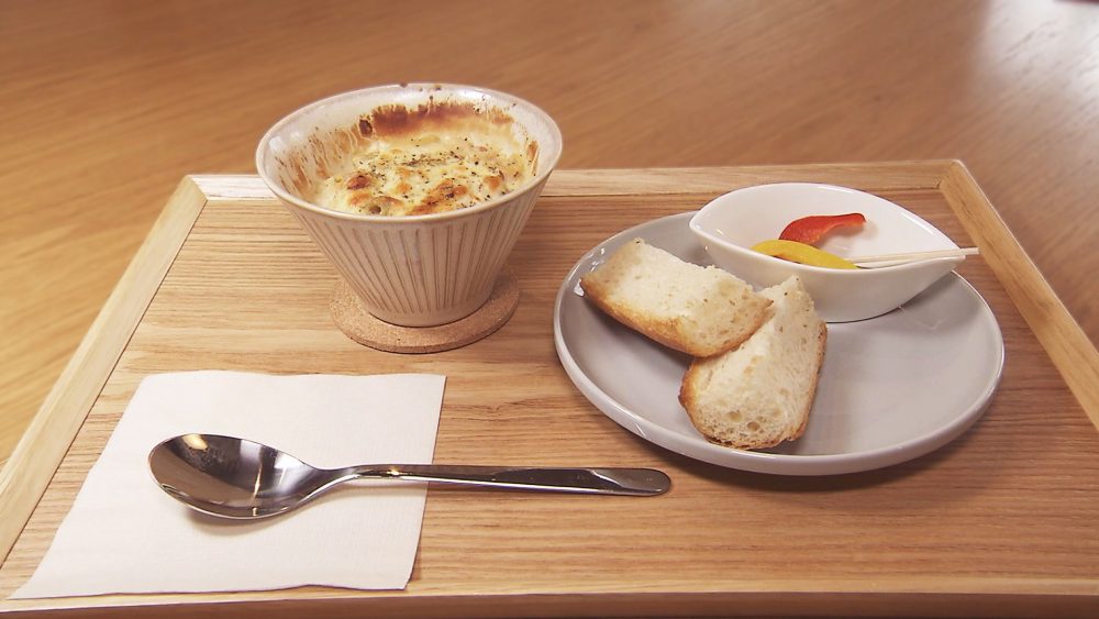 青森の酒粕パスタグラタンスープ