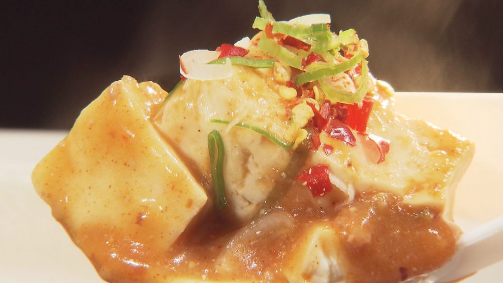 残った麻婆と一緒に