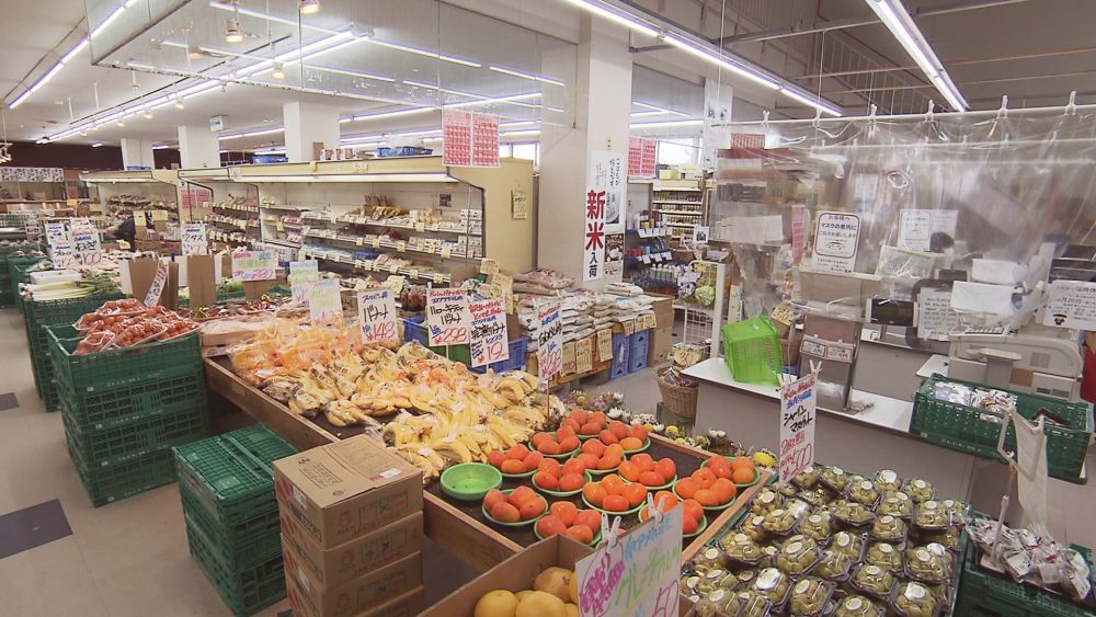 新鮮な野菜や海の幸がずらり