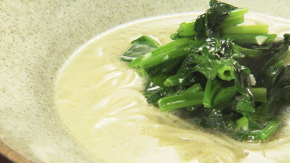 ホウレン草の甘みも