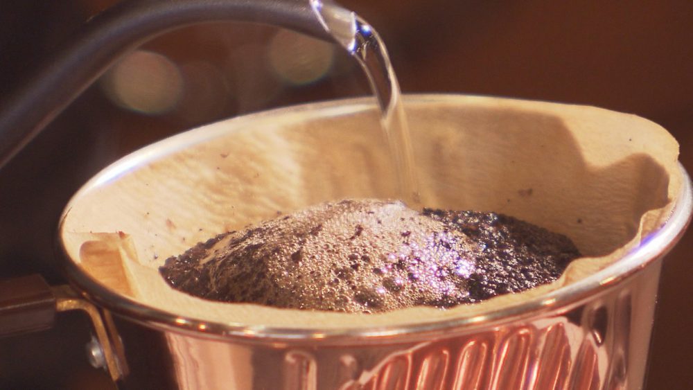 丁寧に淹れられて