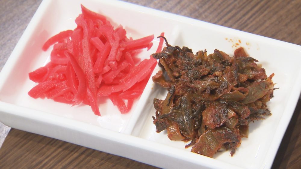 自家製辛子高菜＆紅ショウガ