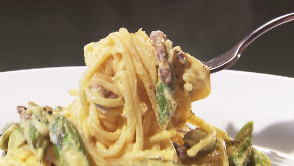 太めのパスタで