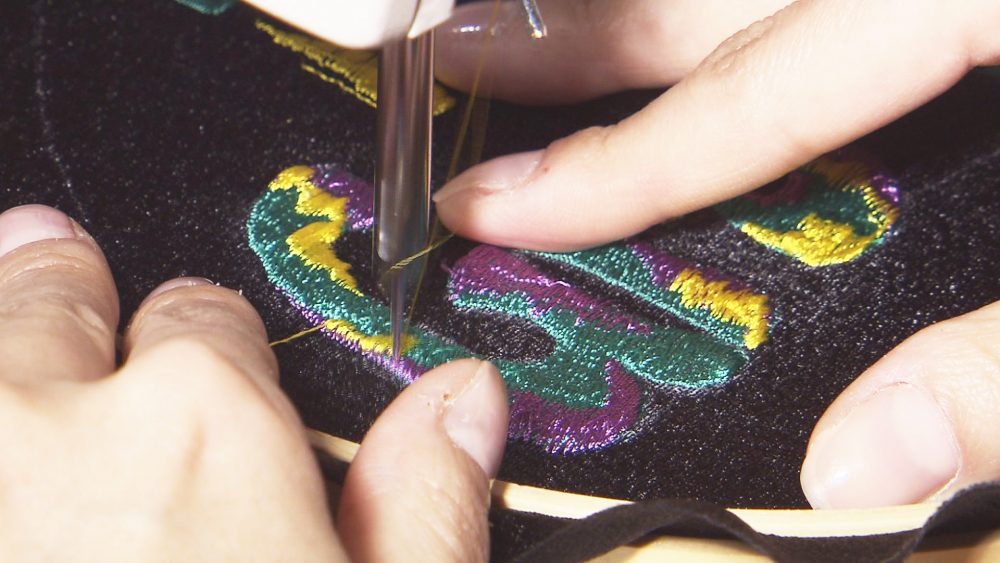 繊細な刺繍技術