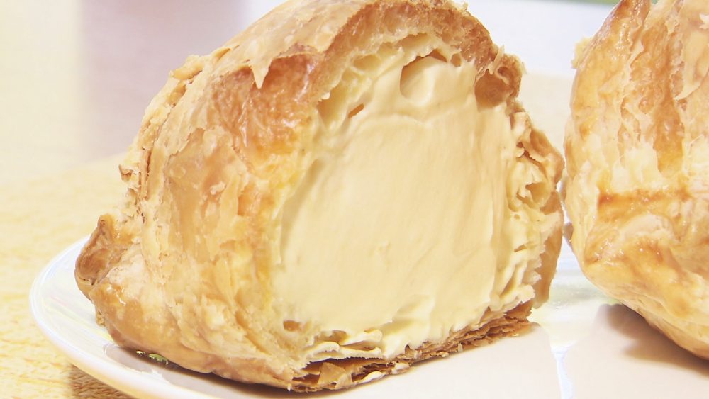 サクサクの生地にたっぷりカスタードクリームのパイシュー