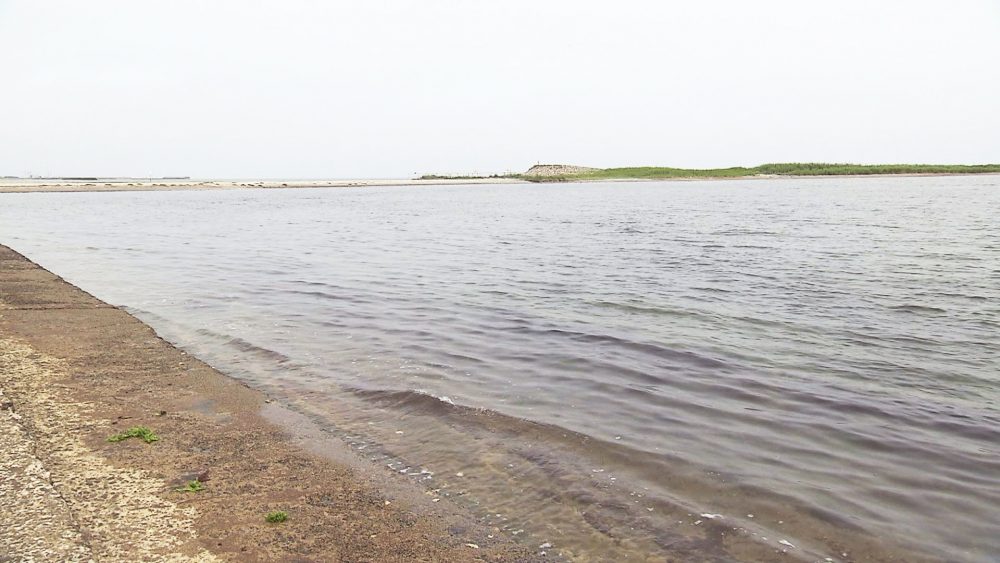 夏限定で海が見えるテラス席も