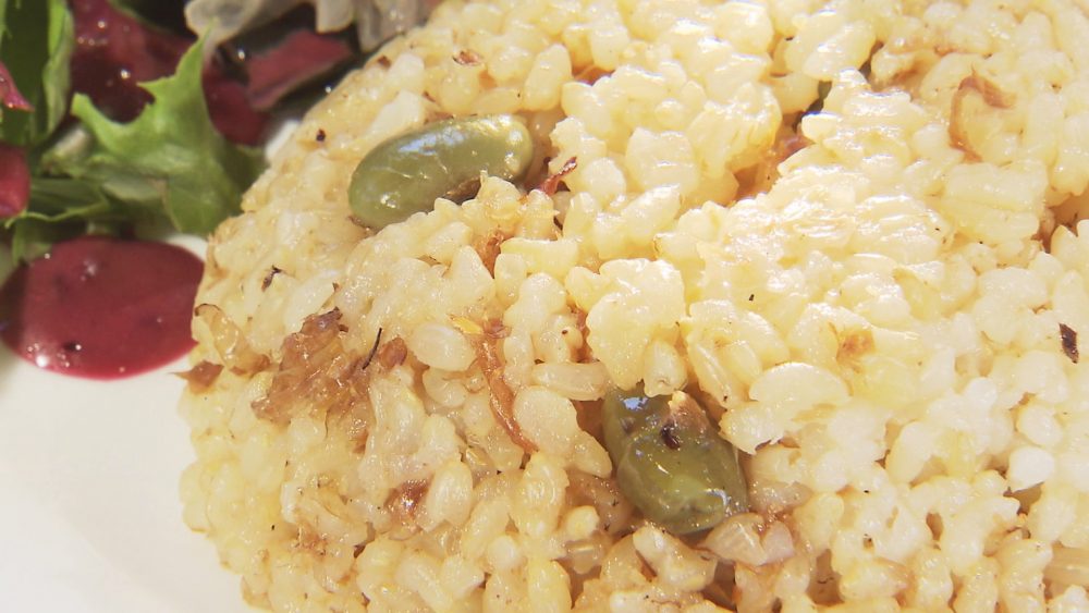 枝豆を使った玄米ご飯