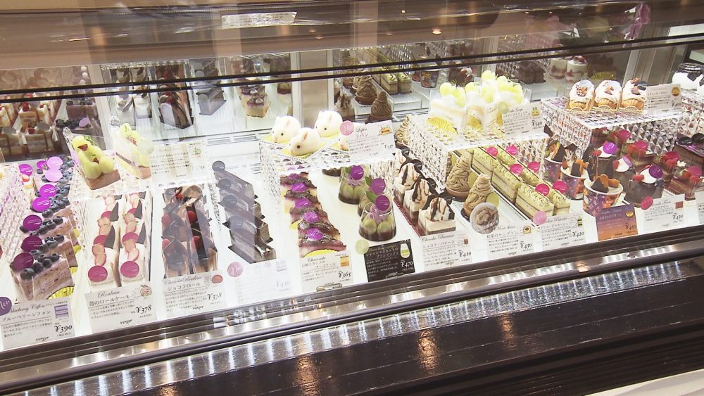 ショーケースにずらり