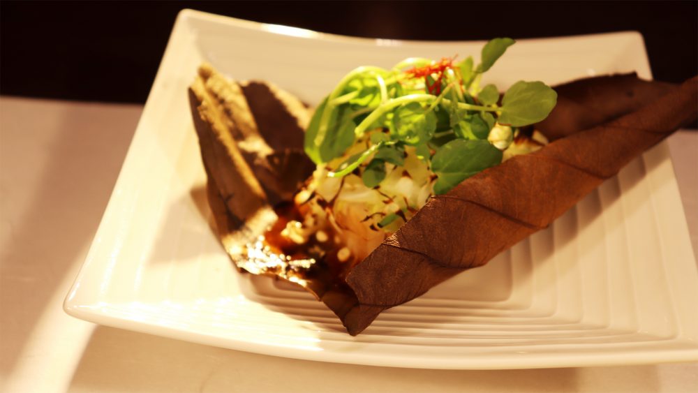 岩木高原豚のほおば味噌焼き