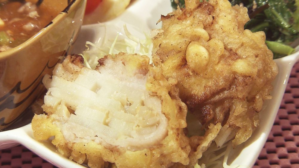 レンコンの肉巻き天ぷら