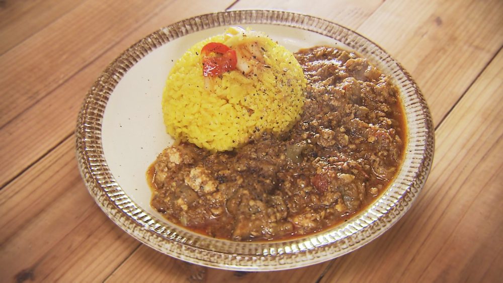 ナスのキーマカレー