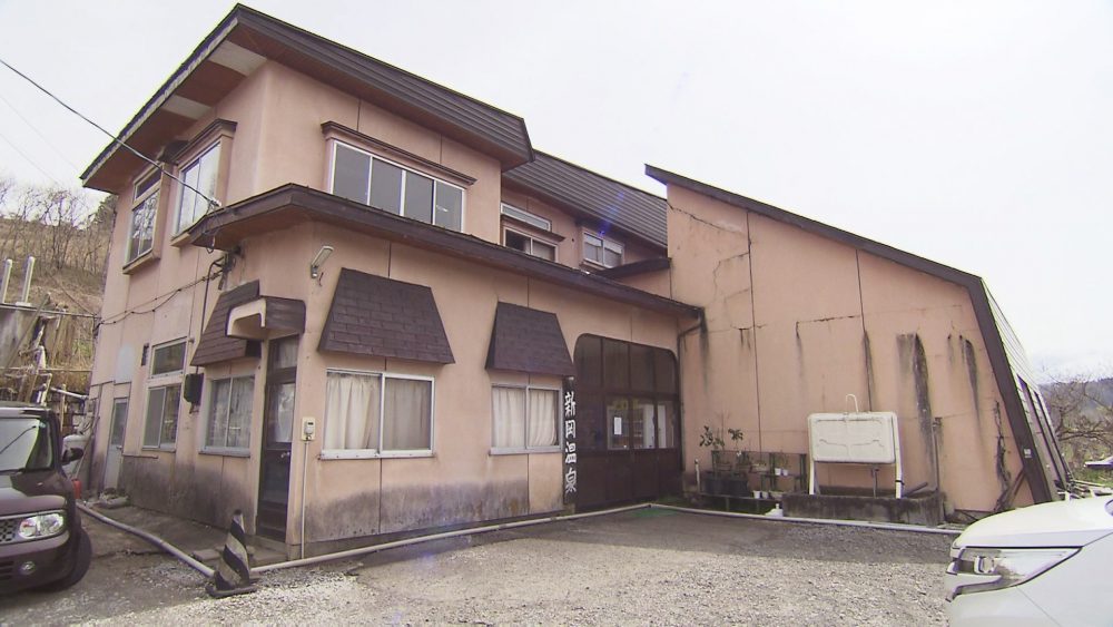 りんご畑の真ん中に