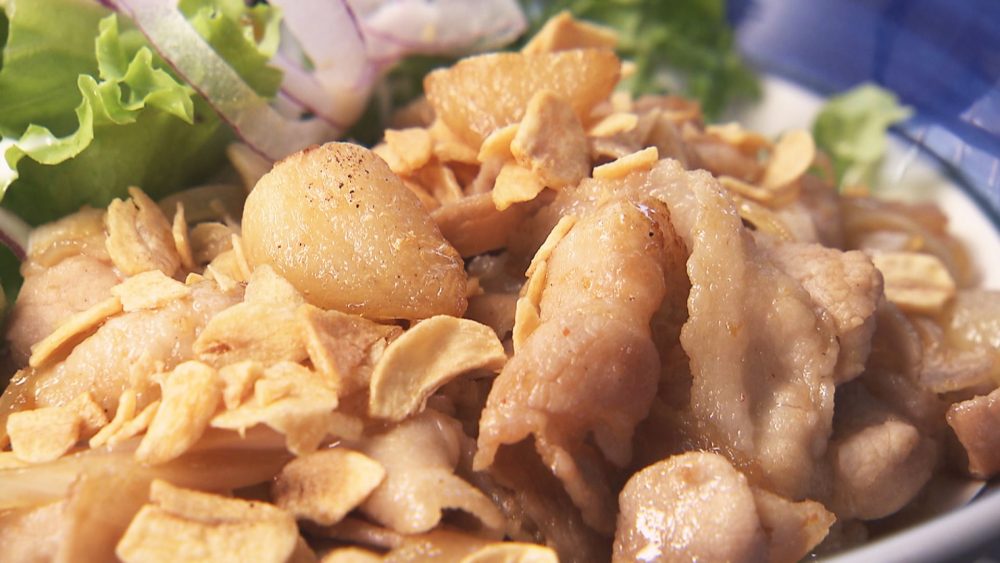 たっぷりのにんにくでスタミナ満点！「にんにく焼き定食」