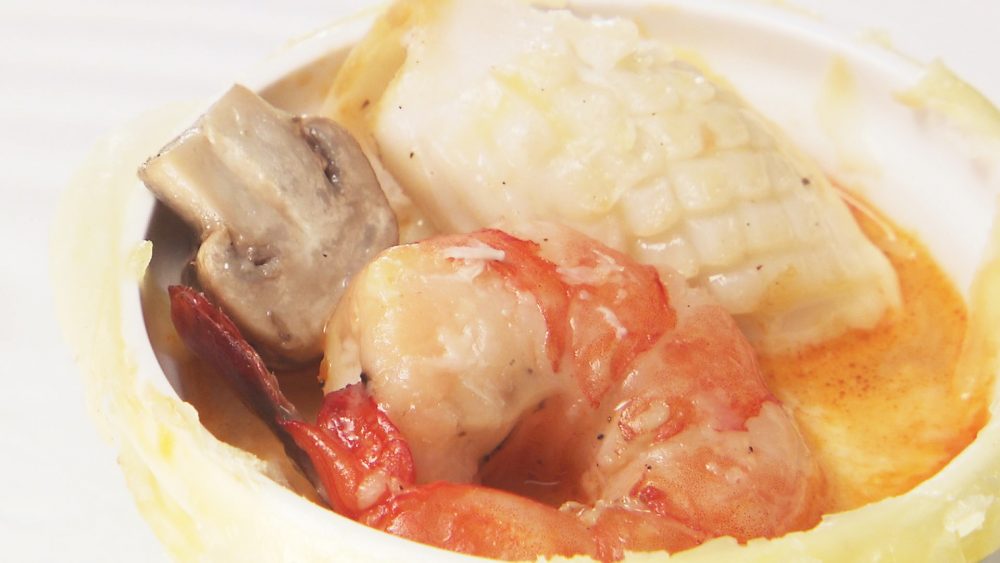 海の幸ときのこが！