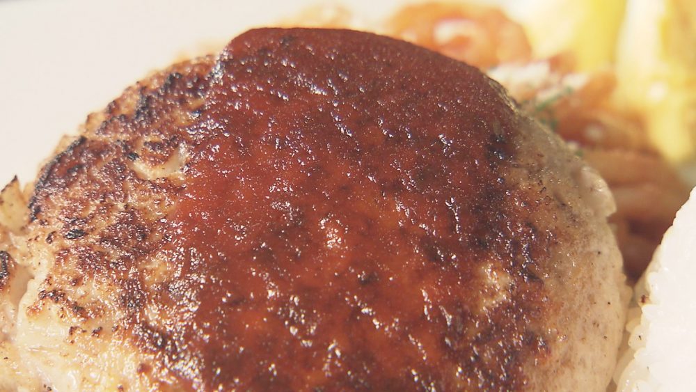 ハンバーグは味噌が隠し味