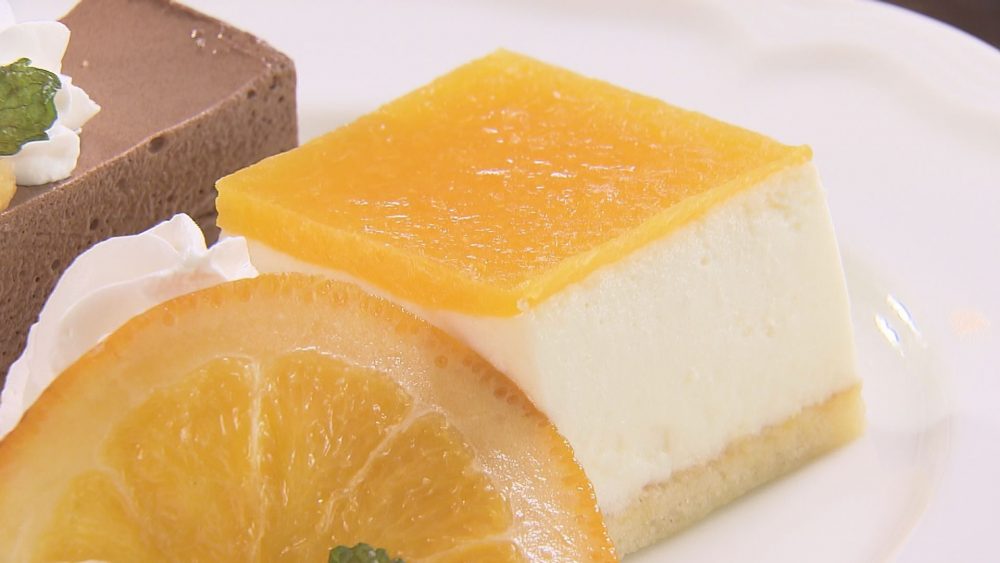 夏のひまわりをイメージしたデザート