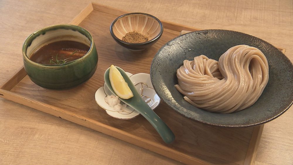 「濃厚魚介豚骨つけ蕎麦」