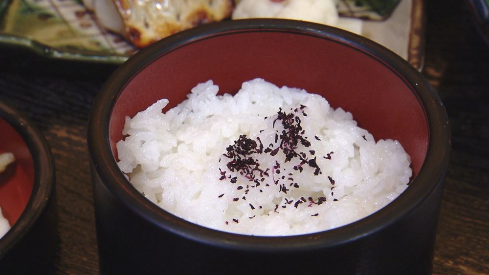 ごはんは青森県産米「青天の霹靂」