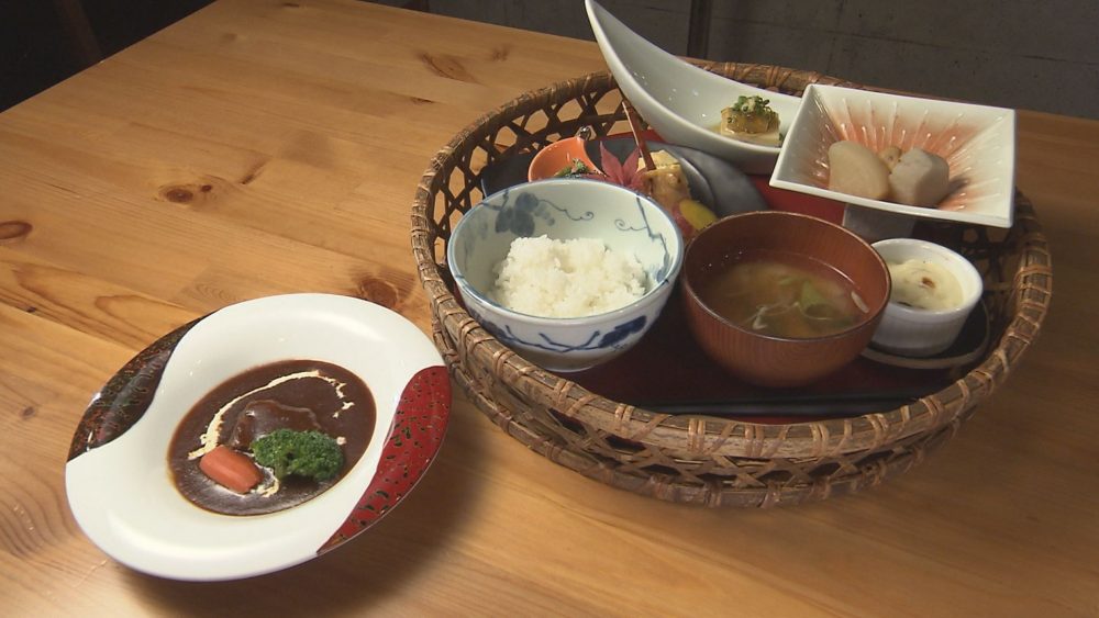 メイン料理＆季節の総菜が花籠ぎっしり　お得で豪華なランチセット