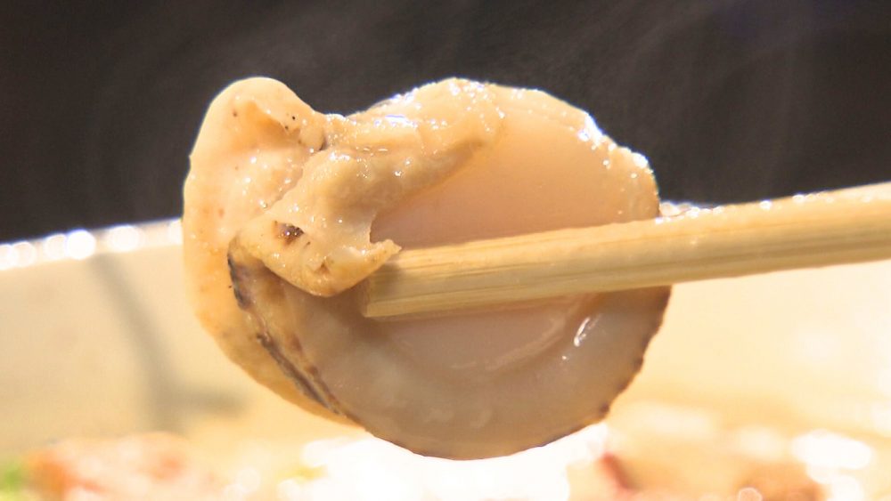 地元で育ったホタテが丸ごと