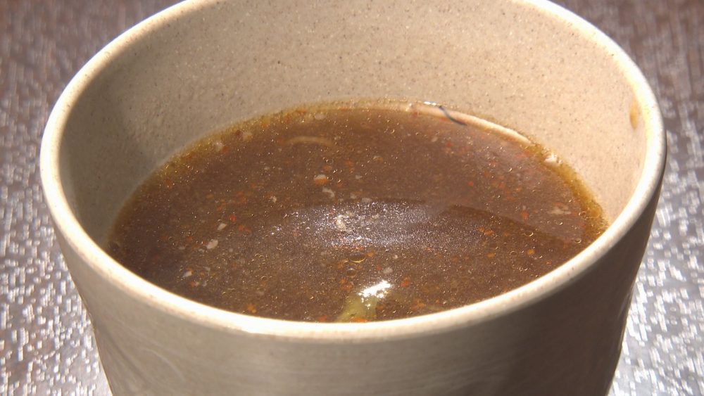 最後はスープ割で