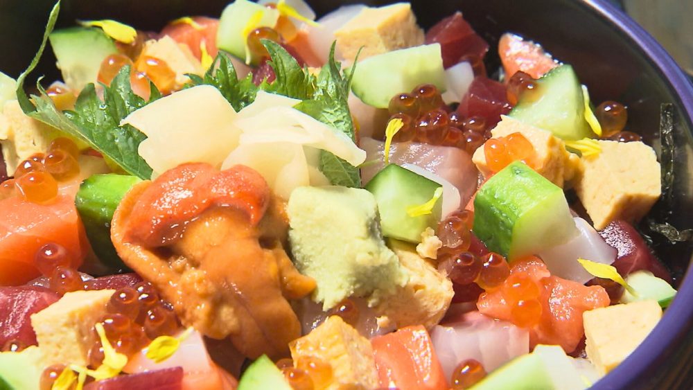 色とりどりの具材が花畑のように