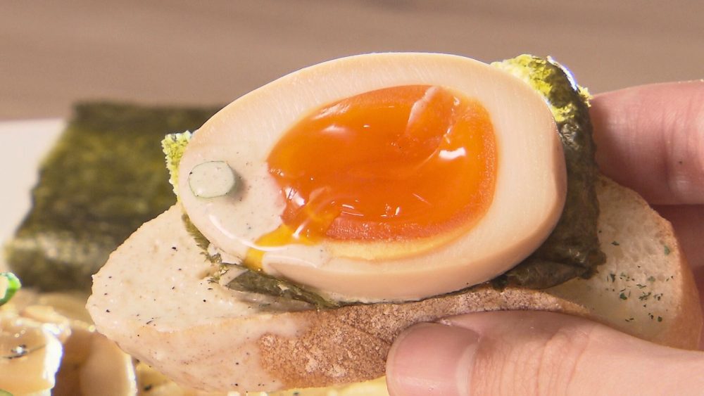 煮玉子はバゲットにのせて食べるのもアリ