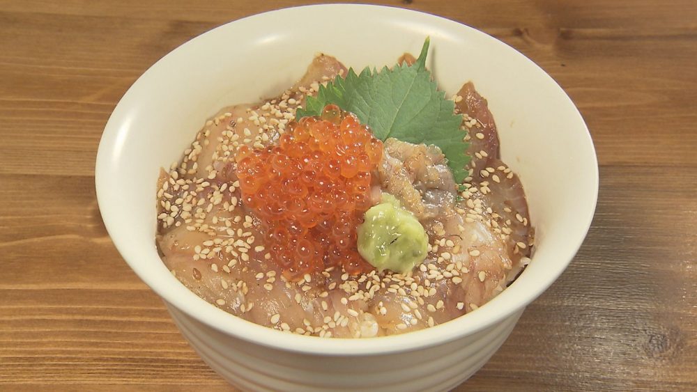 ヒラメの漬け丼